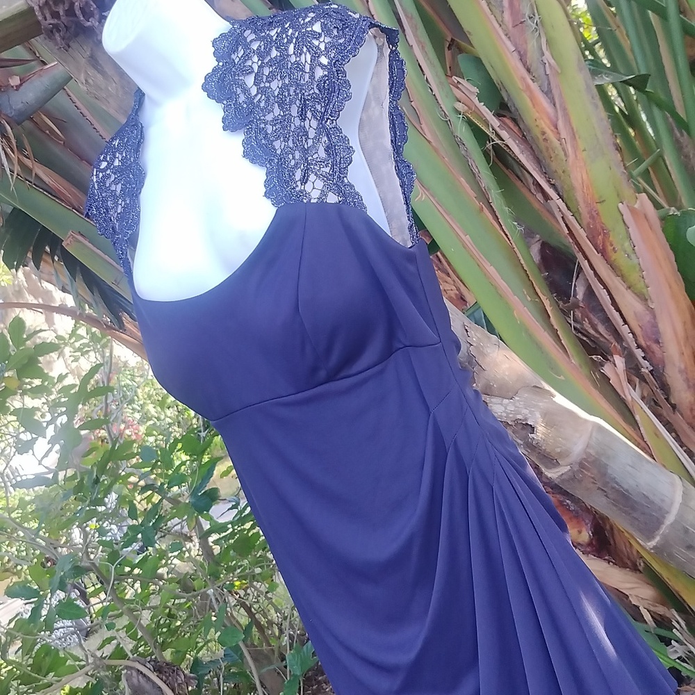 Xscape Elegant Dark Blue Formal, Evening Dress Size 14